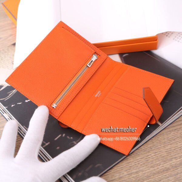 Hermes epsom bearn compact Wallet 93 orange - Image 2