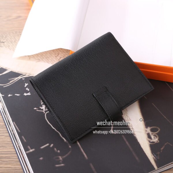 Hermes chevre bearn compact Wallet ck89 noir - Image 21