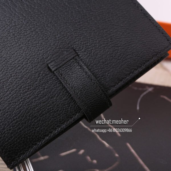 Hermes chevre bearn compact Wallet ck89 noir - Image 18