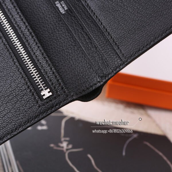 Hermes chevre bearn compact Wallet ck89 noir - Image 15