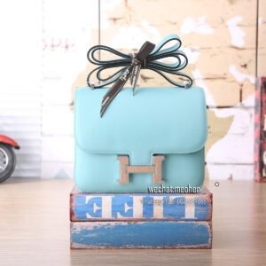 hermes swift constance 19cm 3p bleu atoll lizard hardware