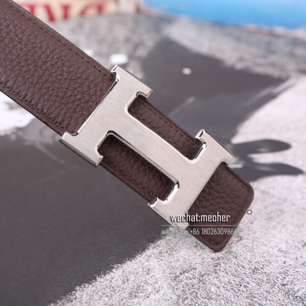 Hermes togo Belt 32mm chocolate - Image 7