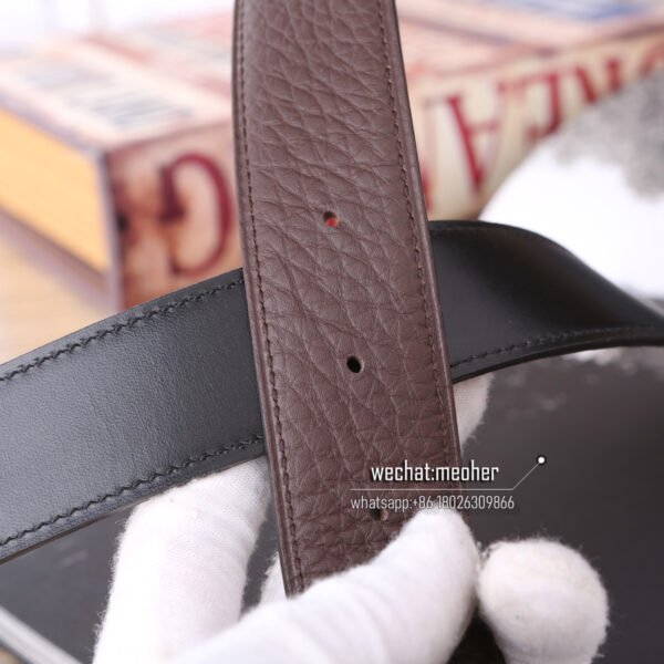 Hermes togo Belt 32mm chocolate - Image 11