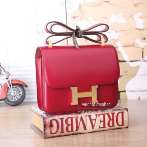 Hermes box constance 19cm B5 ruby