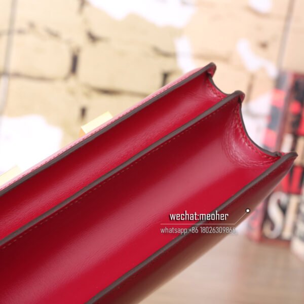 Hermes leather constance box 19cm B5 ruby - Image 6