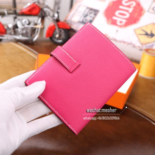 Hermes epsom bearn compact Wallet E5 rose tyrien - Image 20