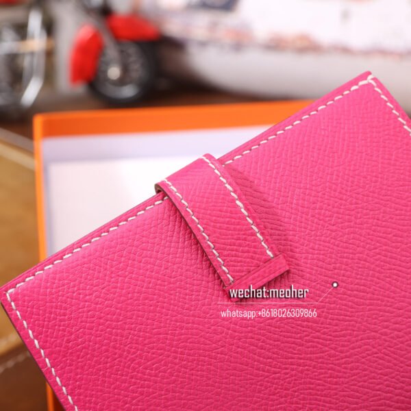 Hermes epsom bearn compact Wallet E5 rose tyrien - Image 18