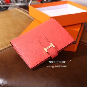 hermes epsom bearn compact Wallet T5 rose jaipur