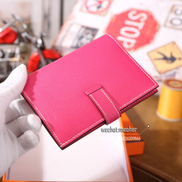 Hermes epsom bearn compact Wallet E5 rose tyrien - Image 7