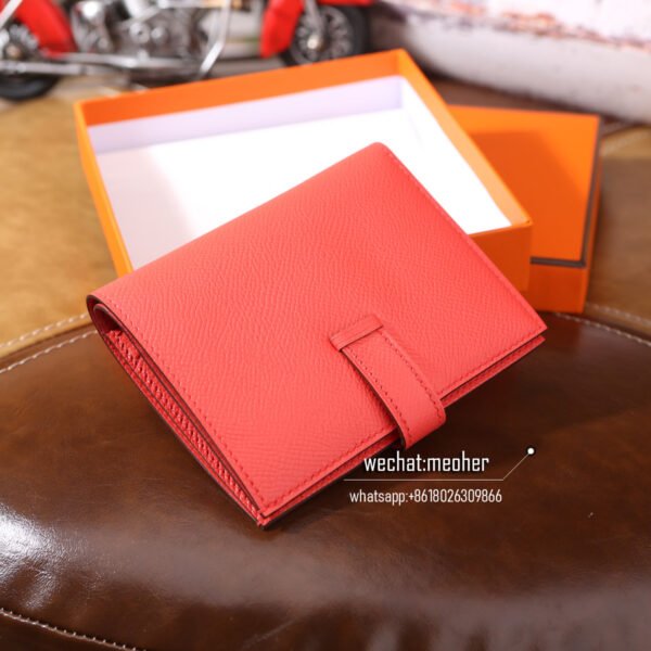 Hermes epsom bearn compact Wallet T5 rose jaipur - Image 10