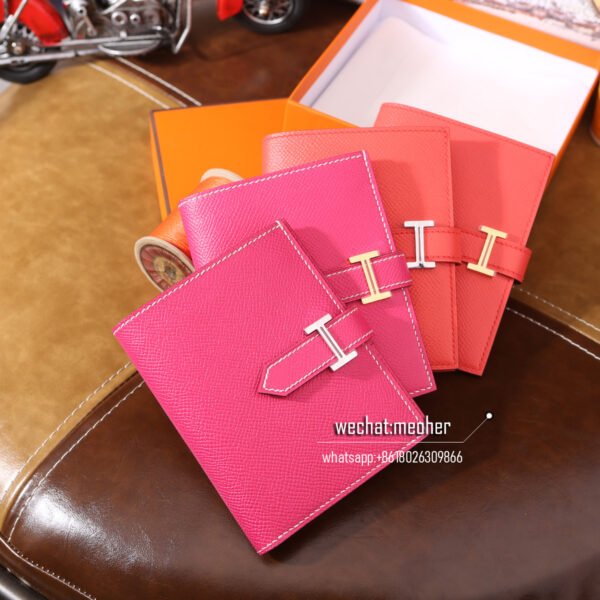 Hermes epsom bearn compact Wallet E5 rose tyrien - Image 2