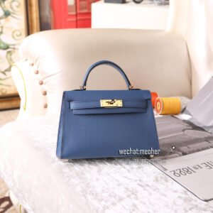 hermes epsom mini kelly II R2 agate blue