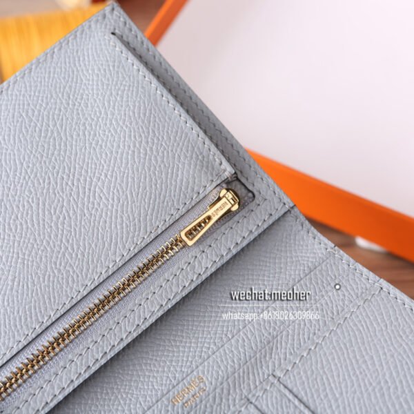 Hermes epsom bearn compact Wallet 8u glacier blue - Image 5