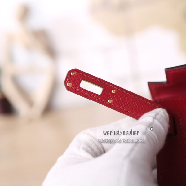 Hermes epsom mini kelly II 19cm k1 rouge grenat - Image 8
