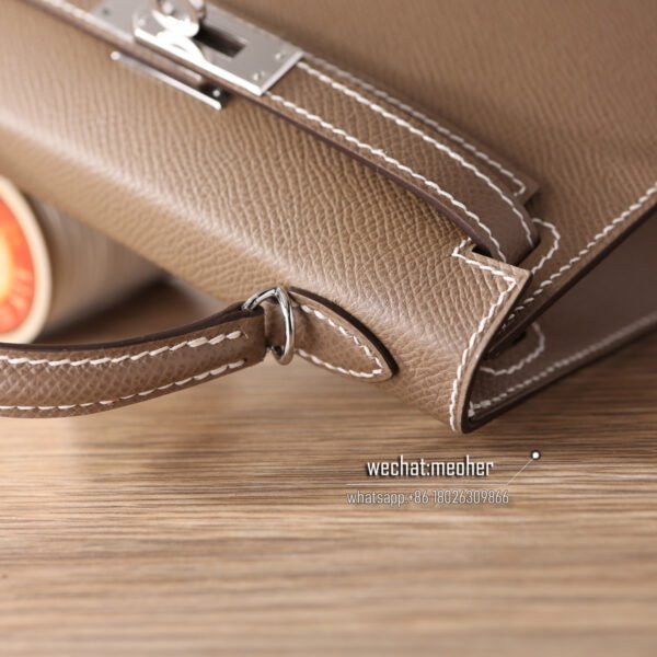 Hermes epsom mini kelly II 19cm ck18 etoupe - Image 5