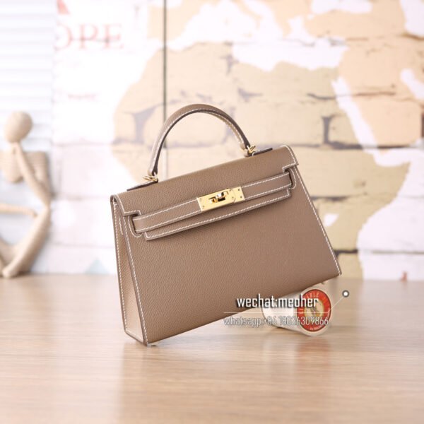 Hermes epsom mini kelly II 19cm ck18 etoupe - Image 10