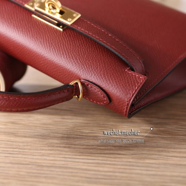 Hermes epsom mini kelly II 19cm 55 rouge H - Image 3
