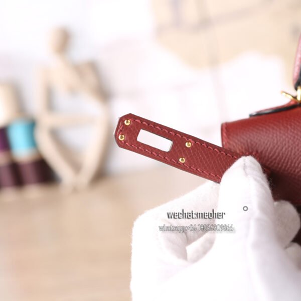 Hermes epsom mini kelly II 19cm 55 rouge H - Image 4
