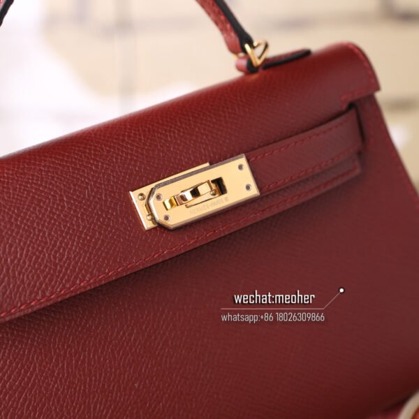 Hermes epsom mini kelly II 19cm 55 rouge H - Image 5