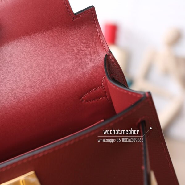 Hermes epsom mini kelly II 19cm 55 rouge H - Image 6