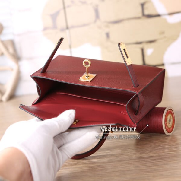 Hermes epsom mini kelly II 19cm 55 rouge H - Image 7