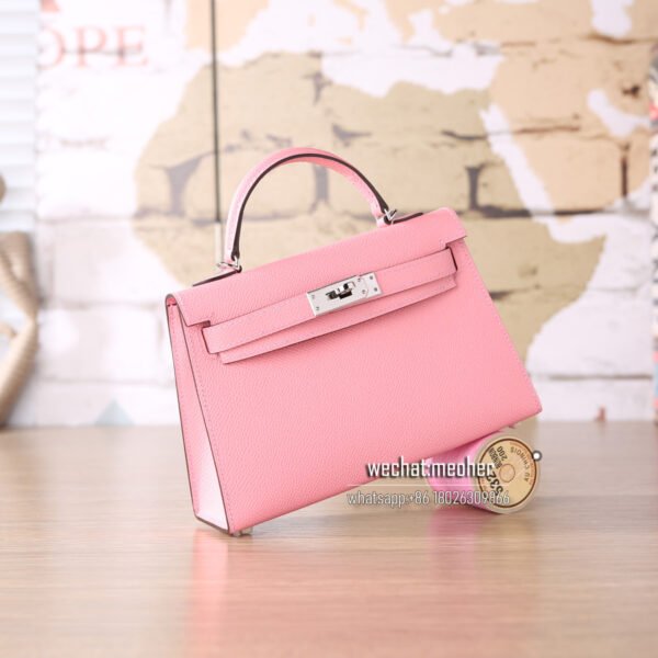Hermes epsom mini kelly II 19cm1Q rose confetti - Image 2