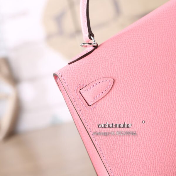Hermes epsom mini kelly II 19cm1Q rose confetti - Image 5