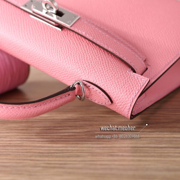 Hermes epsom mini kelly II 19cm1Q rose confetti - Image 6