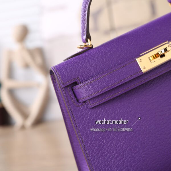 Hermes chevre min kelly II 19cm 9w crocus - Image 2