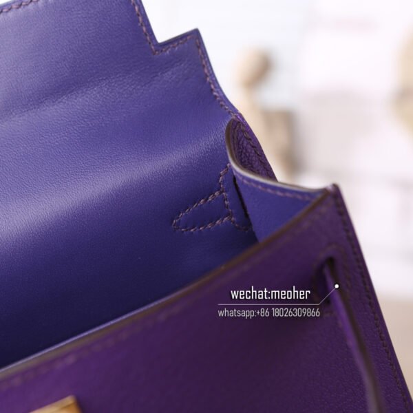 Hermes chevre min kelly II 19cm 9w crocus - Image 6
