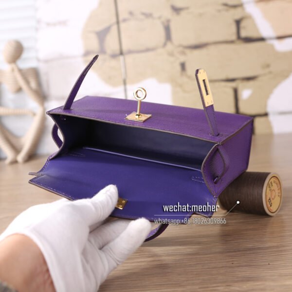 Hermes chevre min kelly II 19cm 9w crocus - Image 7