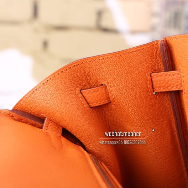Hermes togo birkin 25cm 93 orange - Image 7