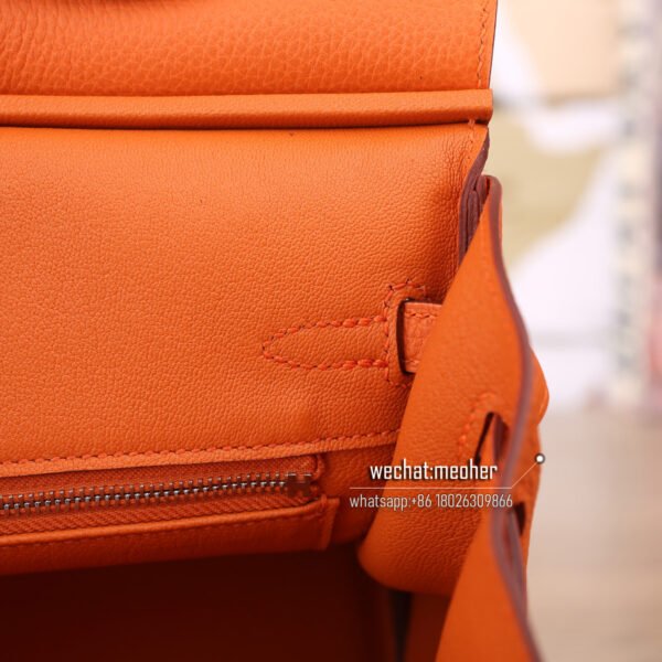 Hermes togo birkin 25cm 93 orange - Image 8