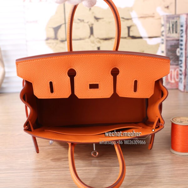 Hermes togo birkin 25cm 93 orange - Image 9