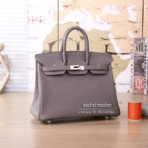 hermes togo birkin 25cm 8F etain