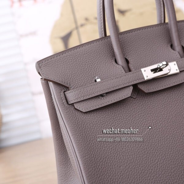 Hermes togo birkin 25cm 8F etain - Image 2