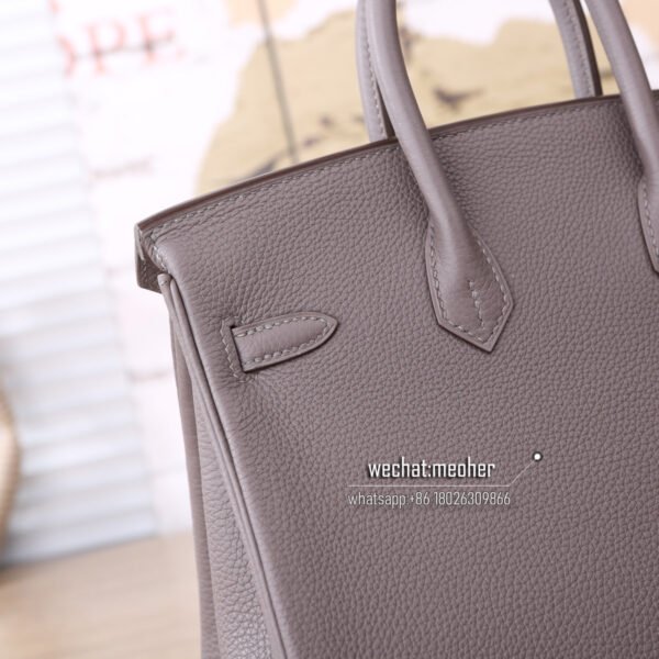 Hermes togo birkin 25cm 8F etain - Image 4