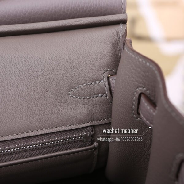 Hermes togo birkin 25cm 8F etain - Image 7