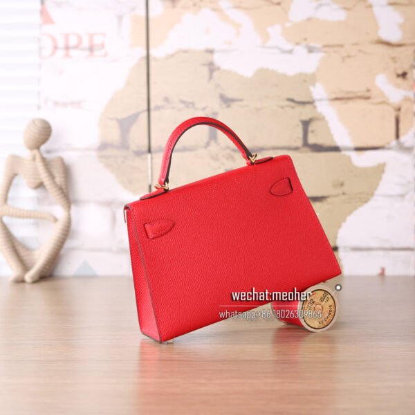 Hermes epsom mini kelly II 19cm q5 rouge casaque - Image 2