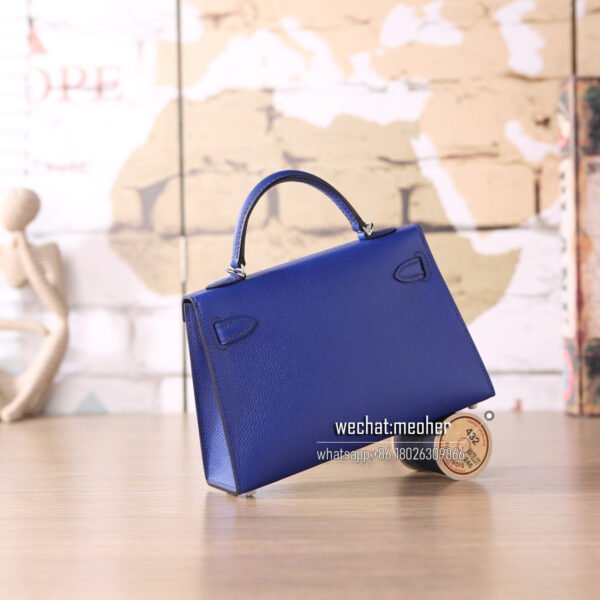 hermes epsom mini kelly II 19cm 7t bleu electrique - Image 9