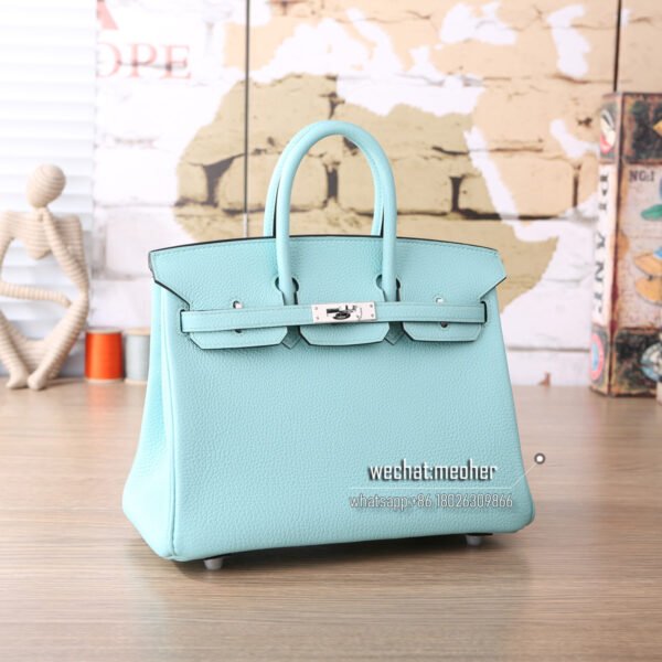 hermes togo birkin 25cm 3p bleu atoll