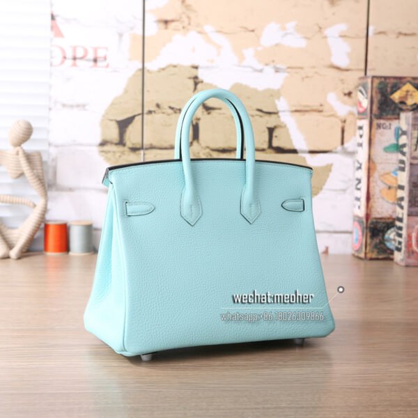 Hermes togo birkin 25cm 3p bleu atoll - Image 4