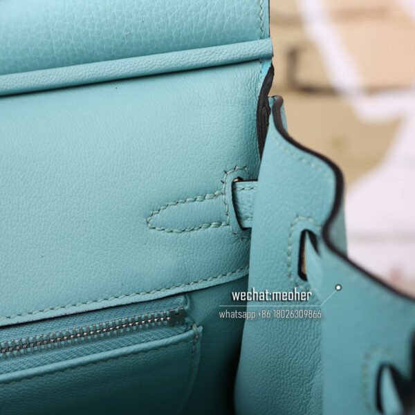 Hermes togo birkin 25cm 3p bleu atoll - Image 7
