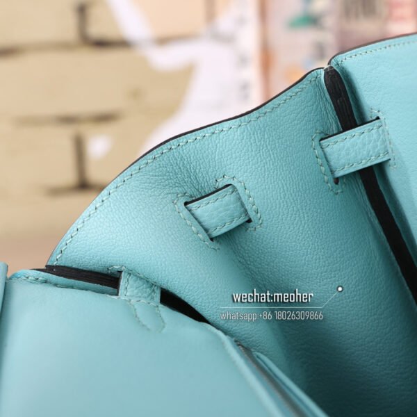 Hermes togo birkin 25cm 3p bleu atoll - Image 8