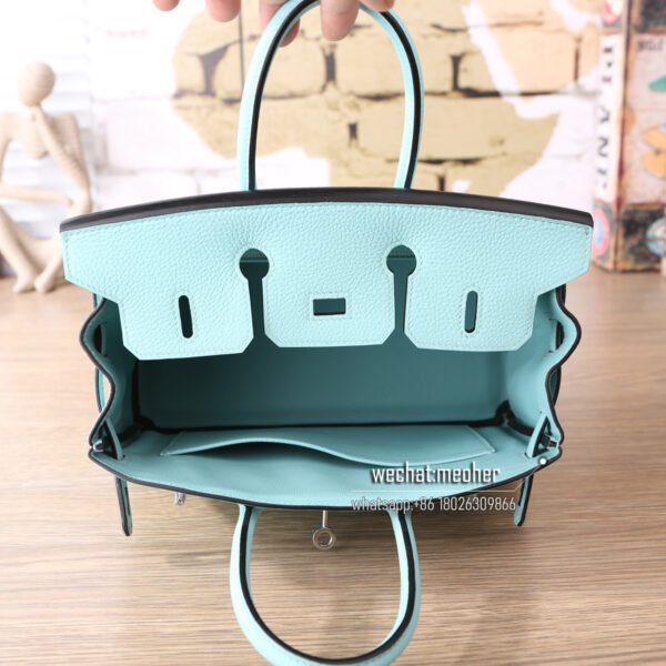 Hermes togo birkin 25cm 3p bleu atoll - Image 9