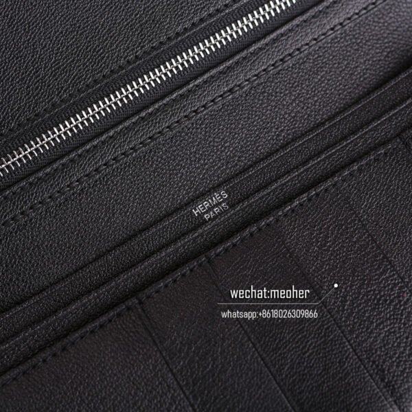 Hermes matte crocodile bearn wallet ck89 noir - Image 9