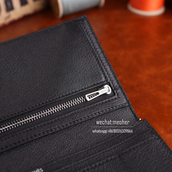 Hermes matte crocodile bearn wallet ck89 noir - Image 8