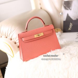 Hermes epsom mini kelly II 19cm L5 crevette