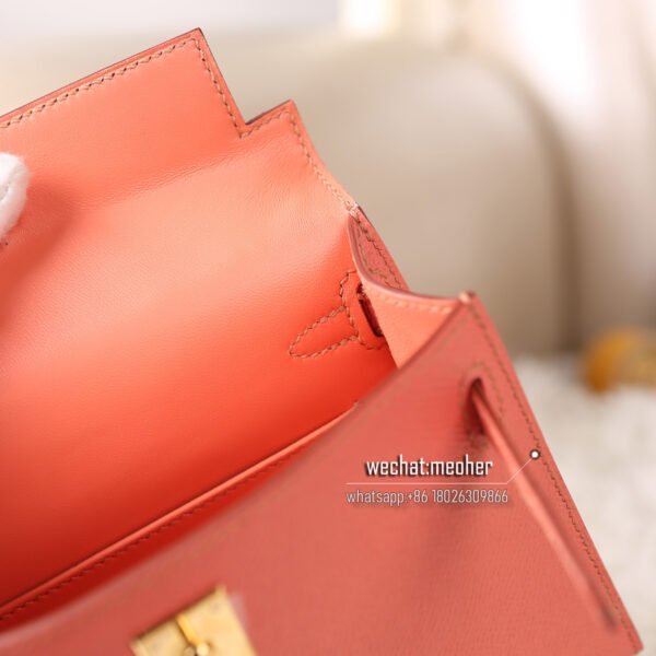 Hermes epsom mini kelly II 19cm L5 crevette - Image 8