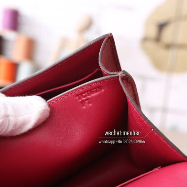 Hermes epsom constance 19cm q5 rouge  casaque GHW - Image 7
